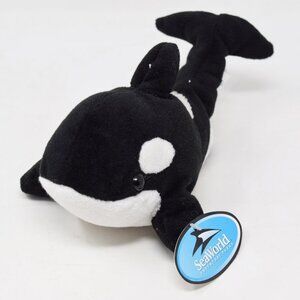 SeaWorld Adventure Parks Shamu Orca Stuffed Animal Plush Killer Whale 9" Ocean